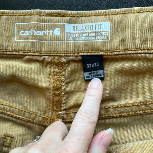Carhartt 32x30 Relaxed Fit Rugged Flex Work Pants BN2517-M Durable Khaki Canvas - Picture 3 of 8